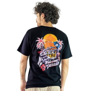 Polera Welcome To Paradise Negra